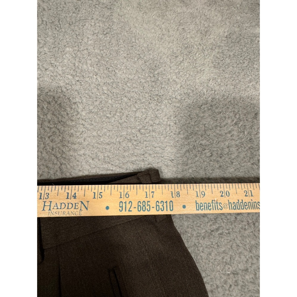 Hugo Boss Mens Brown 100% Virgin Wool Pleated Dress Pants Straight Leg 34x30 - Picture 3 of 7